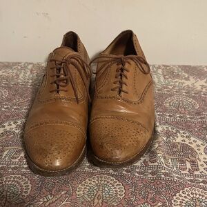 Vero Cuoio Tan Leather Cap-Toe Brogue Oxfords